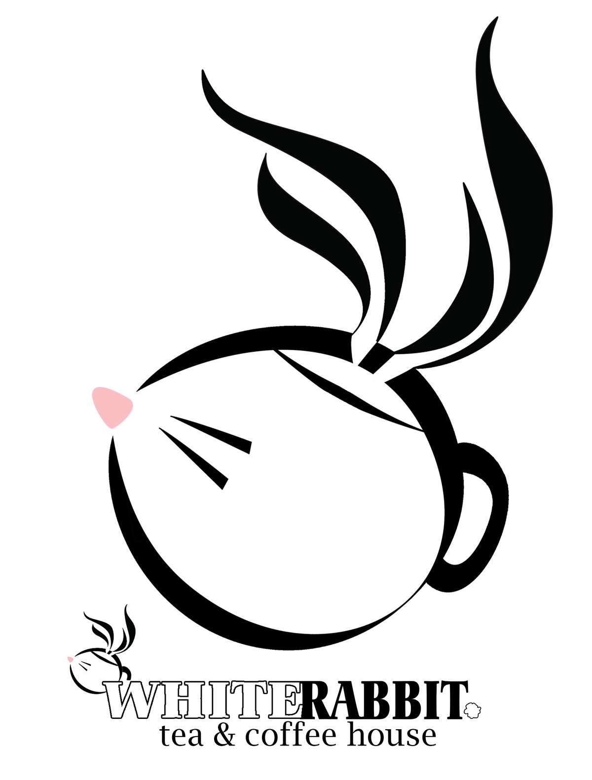 About Me White Rabbit tea house logo