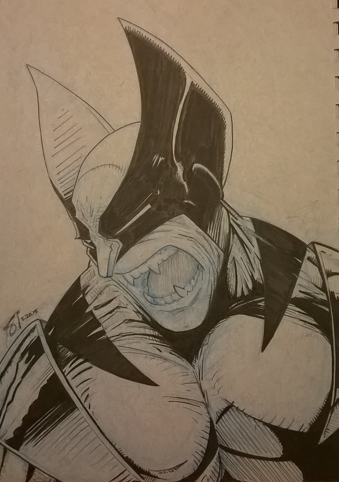 About Me Wolverine ink illustration